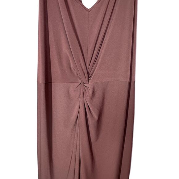 Maurices Racer Back Faux Wrap Midi Knot Front V Neck Strappy Dress Size 2X - Picture 1 of 5